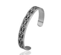 SIPURIS Bracelet en acier inoxydable avec croix orthodoxe russe pour homme Jésus Christ, Adjustable, Acier inoxydable, Pas de gemme