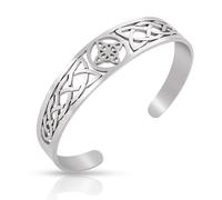 SIPURIS Bracelet en acier inoxydable avec nœud de sorcière pour homme et femme - Style viking celtique - En forme de nœud géométrique - Réglable - Protection - Amulette, Sans pierre précieuse