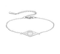 SIPURIS Bracelet en acier inoxydable avec pendentif en forme de soleil, lune et étoile, One Size, Acier inoxydable, Pas de gemme