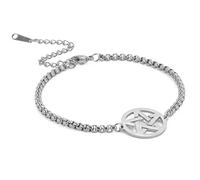 SIPURIS Bracelet en forme d'étoile de David pour homme et femme - Pentagramme - Symbole magique - En acier inoxydable - Cadeau juif, No, Acier inoxydable, Pas de gemme