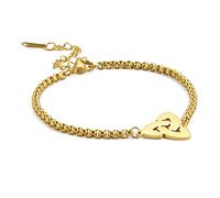 SIPURIS Bracelet nœud celtique pour homme et femme - Bracelet avec nœud de la trinité - Bracelet réglable en acier inoxydable - Nœud de sorcière nordique - Cadeau irlandais - Sans pierre précieuse,