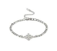 SIPURIS Bracelet nœud de sorcière celtique avec symbole païen wiccan et nœud magique en acier inoxydable réglable pour homme et femme