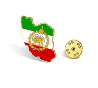 SIPURIS Broche drapeau lion et soleil en émail pour homme et femme - Drapeau historique de l'Iran - Broche en forme de lion persan/iranien, 0.87*1.02in, Acier inoxydable, Pas de pierre précieuse