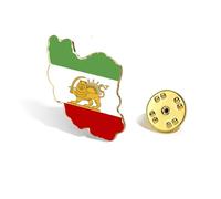 SIPURIS Broche drapeau lion et soleil en émail pour homme et femme - Drapeau historique de l'Iran - Broche en forme de lion persan/iranien, 0.87*1.02in, Acier inoxydable, Pas de pierre précieuse