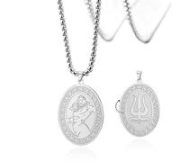SIPURIS Collier avec amulette Mythologie grecque du Seigneur de la mer Poséidon - Accessoires pour homme, 1.5*1.06in, Acier inoxydable, Pas de gemme