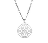 SIPURIS Collier avec nœud celtique infini pour homme et femme Collier avec pendentif en forme de nœud de sorcière celtique Talisman irlandais païen wiccan Cadeau d'anniversaire