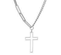 SIPURIS Collier avec pendentif en forme de croix égyptienne en acier inoxydable pour homme croix de foi égyptienne croix d'Ankh pour homme crucifixion celtique bijou religieux chrétien