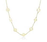 SIPURIS Collier avec pendentif fleur de lotus pour femme - Symbole Om Ohm - Collier bouddhiste vintage mandala - Cadeau spirituel, One size, Acier inoxydable, Pas de gemme