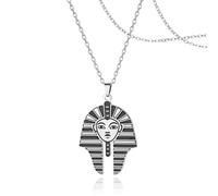SIPURIS Collier avec pendentif sphinx égyptien - Symbole mythologique antique du pharaon - Amulette - Bijou pour homme et femme, 1.3*0.94in, Acier inoxydable, Pas de gemme