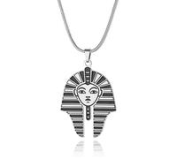 SIPURIS Collier avec pendentif sphinx égyptien - Symbole mythologique antique du pharaon - Amulette - Bijou pour homme et femme, 1.3*0.94in, Acier inoxydable, Pas de gemme