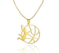 SIPURIS Collier avec pendentifs en forme de balle pour hommes Football/Basket-ball/Volleyball/Baseball - Collier hip-hop pour fans de sport (Basket-ball-G)