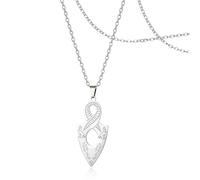 SIPURIS Collier égyptien scarabée avec pendentif ibis chauve et symbole de pharaon pour homme et femme, 0.62*1.39in, Acier inoxydable, Pas de gemme