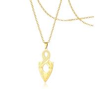 SIPURIS Collier égyptien scarabée avec pendentif ibis chauve et symbole de pharaon pour homme et femme, 0.62*1.39in, Acier inoxydable, Pas de gemme