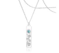 SIPURIS Collier en acier inoxydable avec pendentif en forme de fleur de soleil pour femme/homme, 0.35*1.5in, Acier inoxydable, Pas de gemme