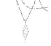 SIPURIS Collier en acier inoxydable avec pendentif en forme de soleil, lune et étoile, 0.4*1.02in, Acier inoxydable, Pas de gemme