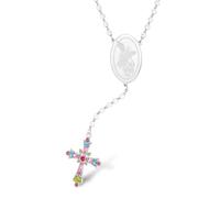 SIPURIS Collier pendentif croix Y Vierge Marie Collier Femme Pull Chaîne Croix Collier Ange Amulette Pendentif Choker Femme Bijoux Cadeau, taille unique, Acier inoxydable, Pas de gemme