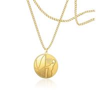 SIPURIS Collier punk classique de basket-ball pour hommes Inspirationnel Athlète Pendentif Ball Sport Champion Accessoires Bijoux pour hommes, 1.38*1.26in, Acier inoxydable, Pas de gemme