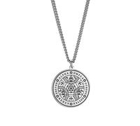 SIPURIS Enochian Collier amulette d'ange pour homme et femme avec pendentif triangle hexagonal magique en acier inoxydable Salomon Kabbale Talisman Protection Bijoux, Acier inoxydable, Pas de gemme