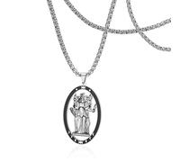 SIPURIS Hekate Collier triple avec pendentif en forme de roue de la Hécate, symbole magique, amulette Wicca pour hommes et femmes, 1.5*0.95in, Acier inoxydable, Pas de gemme