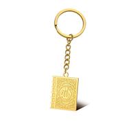 SIPURIS Porte-clés avec Allah en forme de carré pour islam, sourate, coran, amulette musulmane, Allah, Allah-k-g, 1.06*0.79in/27*20mm