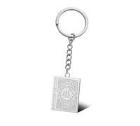 SIPURIS Porte-clés avec Allah en forme de carré pour islam, sourate, coran, amulette musulmane, Allah, Allah-k-s, 1.06*0.79in/27*20mm