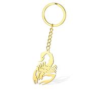 SIPURIS Porte-clés Scorpion pour homme et femme avec pendentif constellation Scorpion, doré, 1.46*0.83in