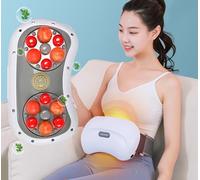 SIQINAA Masseur Abdominal Électrique, Instrument De Pétrissage du Ventre avec Grand Double Disque, Massage Profond À 12 Aimants, Réglage À 3 Vitesses, Entretien De L'estomac, pour Abdominaux, Dos