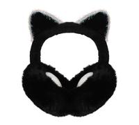 SIQITECH Cache-oreille Hiver en Forme de Renard Femme Protège-oreilles en Fausse Fourrure Mignon Cache-oreille Animal en Peluche Protection Chaud Protège-oreilles Loup Moelleux pour Ski Voyage