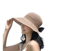 SIQITECH Chapeau de Soleil Protection Soleil Anti-UV Large Bord Pliable Chapeau Visière Enroulable en Paille Capeline Plage Casquettes Serre-Tête pour Loisirs Vacances Piscine Femme Kaki