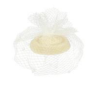 SIQITECH Chapeau Fascinator Floral de Mariage avec Voile Voilette en Mesh avec Petite Capeline Vintage Accessoire de Pince avec Chapeau de Mariée Elégant pour Soirée Banquet Fête Scène Photo