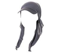 SIQITECH Foulard Musulman en Coton avec Bonnet Intégré pour Femmes Casquettes Voile Islamique Prières Baptême Célébrations