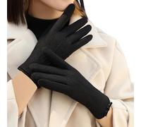 SIQITECH Gants à Ecran Tactile d'hiver Chauds 2 Pcs Gants en Laine Thermique Respirant Gants Plein-Doigts Coupe-Froid/Vent Epais Gants Moufles Mitaines d'Extérieur Cyclisme Moto Snowboard pour Femme