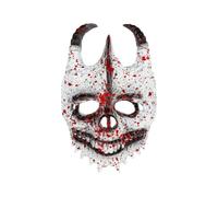 SIQITECH Masque de Crâne avec Bandeau Elastique Halloween Tenue Masqué Macabre PU Mascarade Masque de Squelette Macabre Cosplay Tenue Masqué de Monstre pour Bal Film Fête Toussaint Spectacle