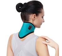 SIQITECH Minerve Cervicale Médicale Homme Femme Minerve de Cou USB Chauffage à Trois Température Couvre Cou Chauffant Collier Cervical Réglable pour Voyage Voiture Bureau 52 x 13,7 CM Vert