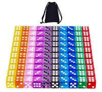 SIQUK 100 Pièces Dés 6 Faces (Carré, Couleur Translucide)