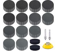 SIQUK 130 Pièces Disques de Ponçage 50mm Disques Abrasifs Ronds Grain 80-10000 Papier de Verre Sec à l'eau Feuilles Abrasives pour Métal Ponceuse Polissage Auto