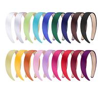 SIQUK 18 Pièces Bandeaux Satin Bandeau Cheveux pour Femme Fille 18 Couleurs