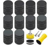 SIQUK 200 Pièces Disques de Ponçage 25mm Disques Abrasifs Ronds Grain 180-5000 Papier de Verre Sec à l'eau Feuilles Abrasives pour Métal Ponceuse Polissage Auto