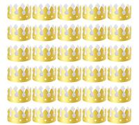 SIQUK 27 Pièces de couronnes en Papier doré Party King Crown Papier Chapeaux en Papier Chapeaux King Crown for Kids Adult Party