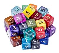 SIQUK 35 Pièces Dés Polyédriques Jeu de Dés 6 Faces Multicolore Dés pour DND RPG et Enseignement des Mathématiques avec Pochettes Gratuites
