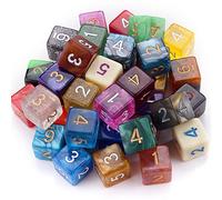 SIQUK 42 Pièces dé 6 Faces Polyédriques Dés Multicolore pour DND RPG et Enseignement des Mathématiques