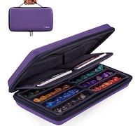 SIQUK Étui à Dés Boîte de Rangement pour Dés Jeu de Role avec Poignée pour DND Dés RPG et Jeux de Table, Violet Pur