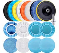 SIQUK Kit de 17 tampons de polissage en mousse de 180 mm pour voiture