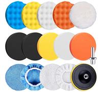SIQUK Lot de 16 tampons de polissage en mousse de 12,7 cm pour perceuse