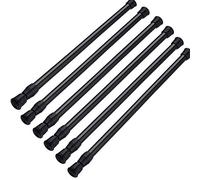 SIQUK Lot de 6 Tringles Extensibles Sans Perçage Tringles de Rideau pour Penderie Salle de Bains Cuisine (Noir, 40-70cm)