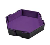 SIQUK Magnétique Piste de Dés Hexagonal Plateau à Dés Pliable Dice Tray pour DND RPG Jeux de Table, Violet