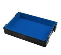 SIQUK Plateau de Dés Magnétique Piste de Dés Pliable Rectangulaire Dice Tray pour DND RPG Jeux de Table, Bleu Royal