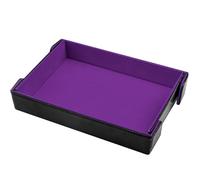 SIQUK Plateau de Dés Magnétique Piste de Dés Pliable Rectangulaire Dice Tray pour DND RPG Jeux de Table, Violet