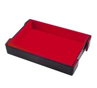 SIQUK Plateau de Dés Magnétique Piste de Dés Pliable Rectangulaire Dice Tray pour DND RPG Jeux de Table, Rouge