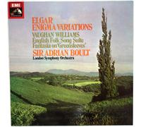 SIR ADRIAN BOULT - vaughan williams: greensleeves & folksong suite / elgar: enigma variat LP